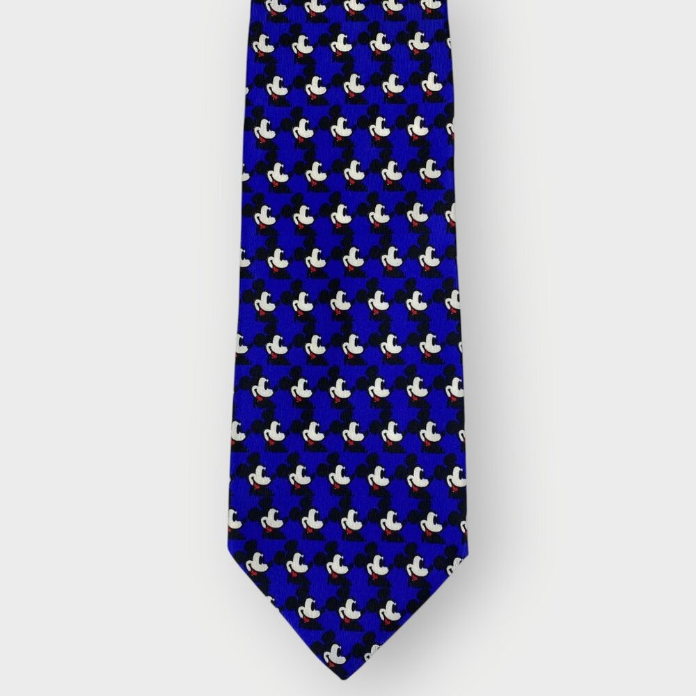 Andy Warhol Mickey Mouse Tie | Blue Silk | Italy